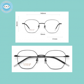 Gọng kính kim loại mã 6109